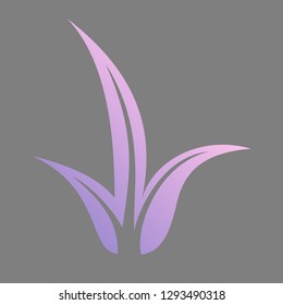 Flat Leaves Vector Logo Template