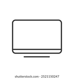 Vetor de ícone de monitor LED plano.