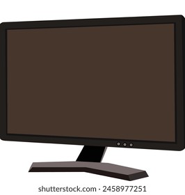 flat LED Monitor vector Design 