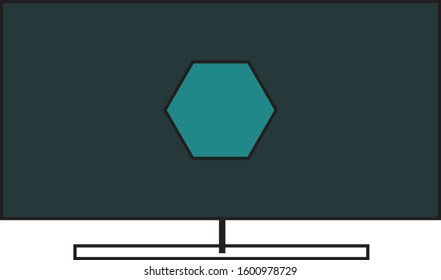 FLAT LED TV VECTOR ICON