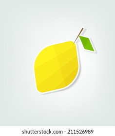 flat lemon sticker