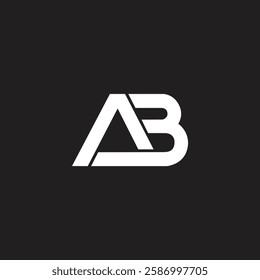 Flat letter AB or BA vector logo design initial art icon unique monogram and stylish modern branding business identity idea.