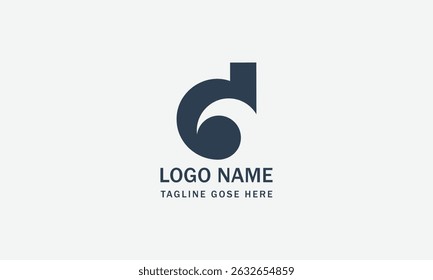 Flat letter d Logo Design Template