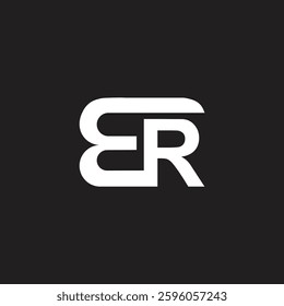 Flat letter ER logo design creative vector trendy.