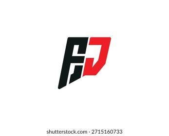 Diseño de logotipo de monograma de letra plana FJ Diseños de logotipo de Vector de JF, logotipo de FJ