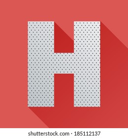 Flat Letter H