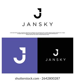 Flat letter J icon with bold structure and modern style, suitable for company branding or personal identity.
