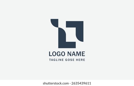 Modelo de design de logotipo de letra plana l