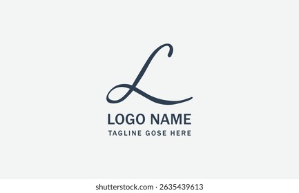 Modelo de design de logotipo de letra plana l