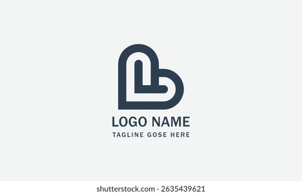 Flat letter l logo design template