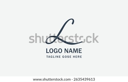Flat letter l logo design template
