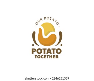Flat letter L Potato Logo design