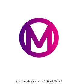 flat letter M logotype icon element.illustration design vector.isolated background