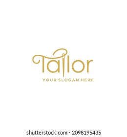 Flat letter mark design TAILOR fashion logo design