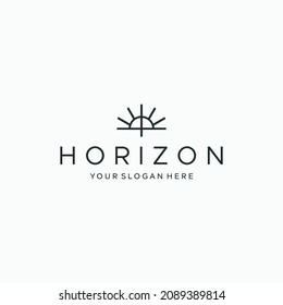 Flat-Letter-Design des HORIZON-Strandlogos