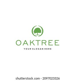 Flat Letter Mark Initial O OAK TREE Logo-Design