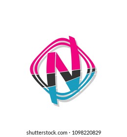 flat letter N logotype icon symbol sign element.illustration design vector.isolated background