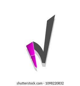 flat letter N logotype icon symbol sign element.illustration design vector.isolated background