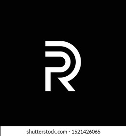 flat letter pr logo download - vector