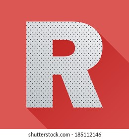 Flat Letter R