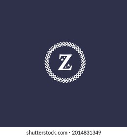 Flachbuchstabe z Logo-Design Vektorgrafik