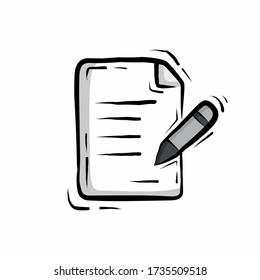 Flachbuchstabe Symbol. Handgezeichnete Vektorgrafik.