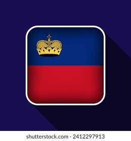 Flat Liechtenstein Flag Background Vector Illustration