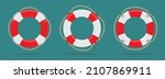 Flat lifebuoy. Lifebuy logo elements, lifeguard lifesaver web vector illustration, ring lifebuoys life safety survival swimming saver sos icons for lifesaving concepts