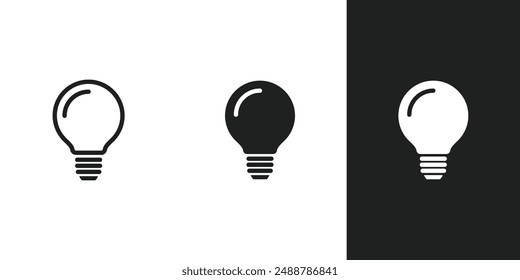 Flat light bulb in 3 form.