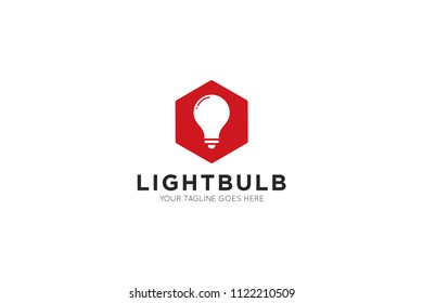 flat light bulb logo, icon, symbol