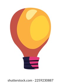 flat lightbulb illustration over white