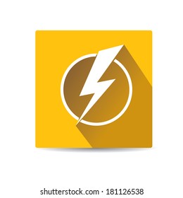 flat lightning bolt vector icon