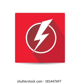 flat lightning bolt vector icon