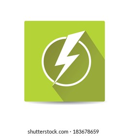 flat lightning bolt vector icon