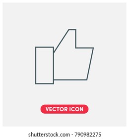 Flat Like Vector Icon