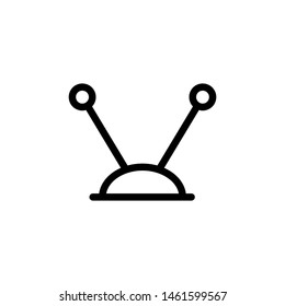 flat line antenna single icon symbol sign, logo template, vector, eps 10