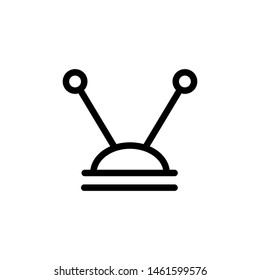 flat line antenna single icon symbol sign, logo template, vector, eps 10