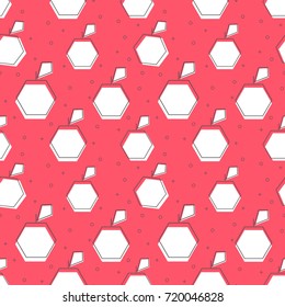 flat line Apple pattern vector
