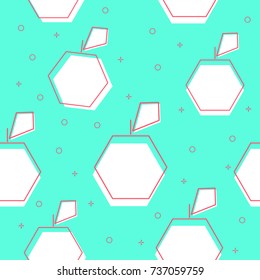 flat line Apple pattern vector
