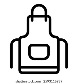 Flat Line Apron Icon A Simple and Modern Cooking Illustration.