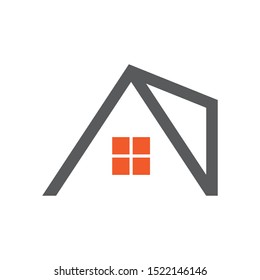 flat line architecture building logo