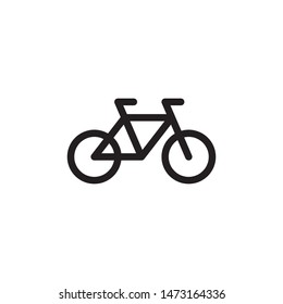 flat line bicycle icon. Logo element illustration. bicycle design. vector eps 10 . bicycle sport concept. Can be used in web and mobile