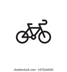 flat line bicycle icon. Logo element illustration. bicycle design. vector eps 10 . bicycle sport concept. Can be used in web and mobile
