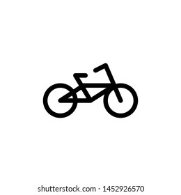 flat line bicycle icon symbol sign, logo template, vector, eps 10