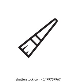 flat line brush paint icon. Logo element illustration. brush paint design. vector eps 10 . brush paint concept. Can be used in web and mobile . thickness can be adjusted