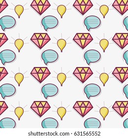 flat line bubble, diamond and bulb pattern