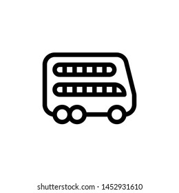 flat line bus icon symbol sign, logo template, vector, eps 10