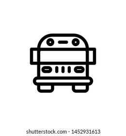 flat line bus icon symbol sign, logo template, vector, eps 10