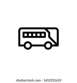 flat line bus icon symbol sign, logo template, vector, eps 10