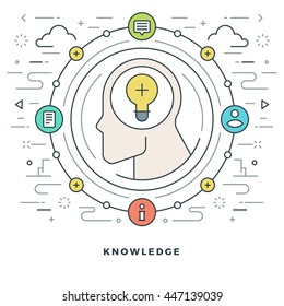Flat line Business Concept Vector illustration. Modern thin linear stroke vector icons. Website Graphics, Banner, Infographics Design, Promotional Materials. 